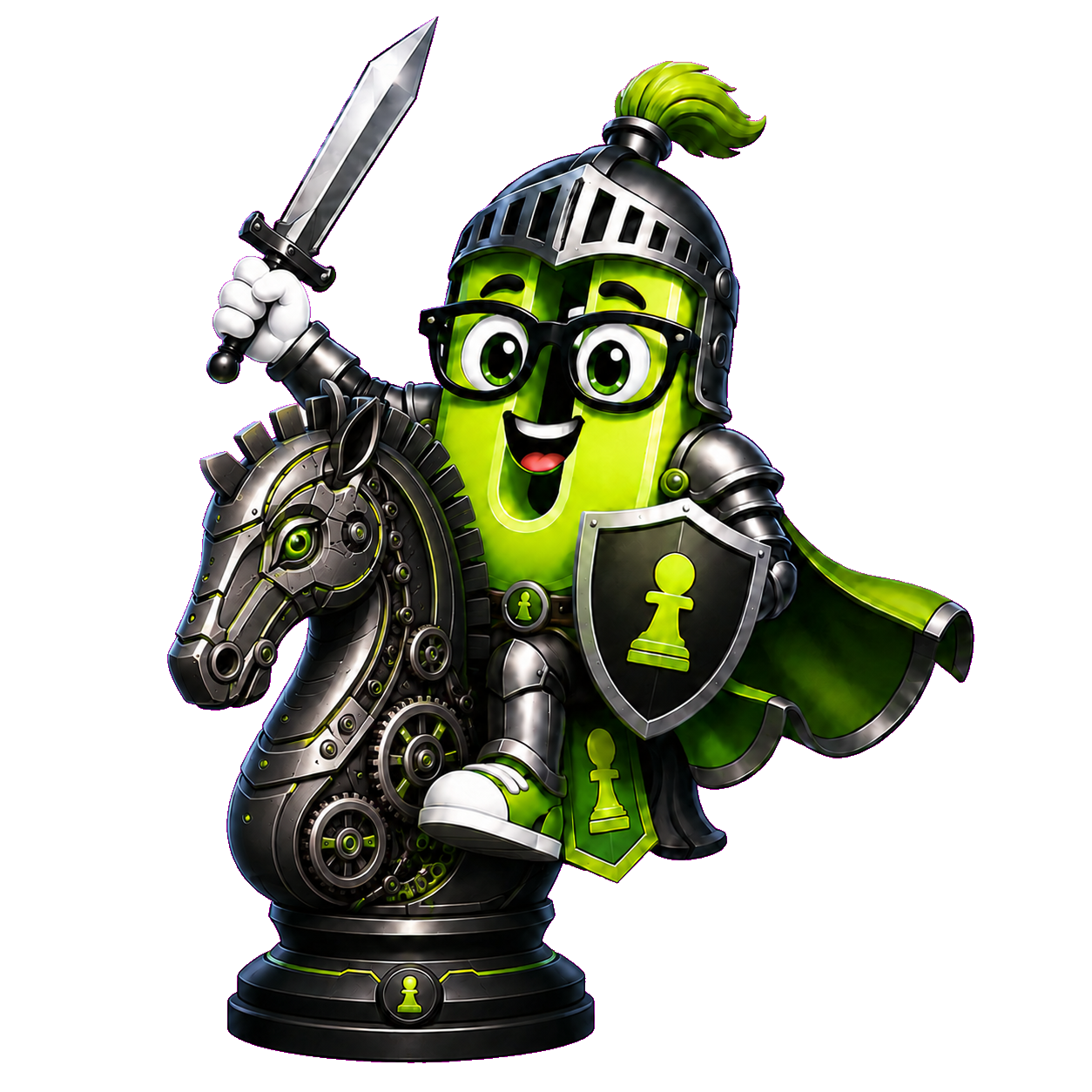 Ulamaify horse-knight mascot